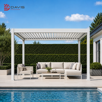 Fabricant de pergolas en aluminium, pavillon avec toit métallique, système de structure sur mesure, production en gros et support OEM