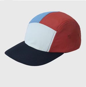 Custom Colorblock <b>Cap</b> Lightweight Quick Dry Nylon Camper <b>Hat</b> <b>Flat</b> Brim Outdoor Sports Baseball <b>Cap</b> - Product Image 5