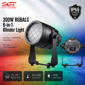 迷你 300W RGBWAL 6 合 1 IP65 防水 300 LED 灯罩 IP65 户外灯无限拼接灯罩，适用于音乐表演 - Product Image 1