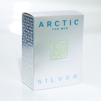 Damenparfüm Arctic Rechteckige Flasche Hellblaue Flüssigkeit Silberne Box Muster Frisch Kühl Sport Sommer Langanhaltend