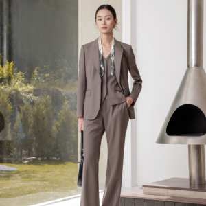 HARCHOY Fábrica Personalizable Trajes de Invitados de Boda DE LAS Mujeres-Elegante Conjunto de Un Solo Pecho Proveedor En Tonos Pastel - Product Image 1