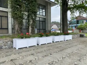 Modern Style Planting Vegetables Flower Pvc Large White Planter Boxes