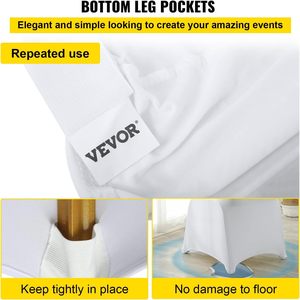 Housse de chaise de mariage populaire, économique, durable, réutilisable, lavable, confortable, en Spandex/Polyester, taille personnalisable, unie, teinte - Product Image 4