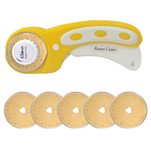 Cortador rotatorio <span class=keywords><strong>de</strong></span> 45mm, cortador rodante con mango ergonómico con bloqueo <span class=keywords><strong>de</strong></span> <span class=keywords><strong>seguridad</strong></span> para tela, cuero, manualidades, costura, acolchado - Product Image 6