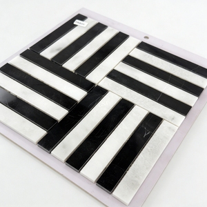 Azulejo <span class=keywords><strong>de</strong></span> Mosaico Negro <span class=keywords><strong>Cuadrado</strong></span>, Baldosas <span class=keywords><strong>de</strong></span> Mosaico <span class=keywords><strong>de</strong></span> Mármol para Pared, <span class=keywords><strong>Precio</strong></span> por <span class=keywords><strong>Metro</strong></span> <span class=keywords><strong>Cuadrado</strong></span> para Piso <span class=keywords><strong>de</strong></span> Cocina, Blanco y Negro - Product Image 2