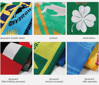 Kunden spezifisches Logo Drucken Fußball Satin Samt Fußball Schal Sport Team Dekorativer Schal Fußball Fußball Fans Schal Handtuch
