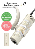 Produit Populaire 2026 Tendance Sèche-cheveux pour chien mains libres Sèche-col pour animaux de compagnie Toilettage 110000RPM Sèche-cheveux pour chat Airflow réglable Rangement facile 1000W