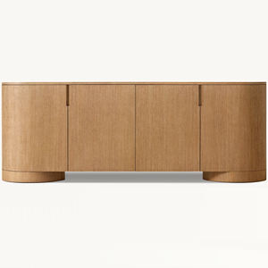 Aparador Contemporáneo de Lujo para Sala de Estar, Mueble de Almacenamiento Interior Hecho a Mano con 4 Puertas de Madera de Roble - Product Image 2
