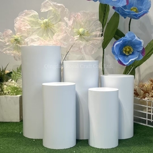 Custom <strong>Column</strong> Party White Cylinder Metal Plinth Wedding Display Stand <strong>Round</strong> Plinth Cylinder Pedestal Sets <strong>Round</strong> Plinth - Product Image 5