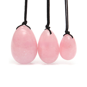 Natural Quartzo Rosa Yoni Vagina Aperte Kegel Bolas Grande Médio Pequeno 3 Tamanhos Cristal S para As Mulheres Conjunto - Product Image 2