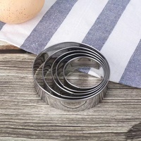 Breal – ensemble d'emporte-pièces rond en acier inoxydable, ensemble de 3 pièces de grande taille, emporte-pièce circulaire pour pâte à pâtisserie, moule à anneaux en métal pour cuisson de gâteaux ronds