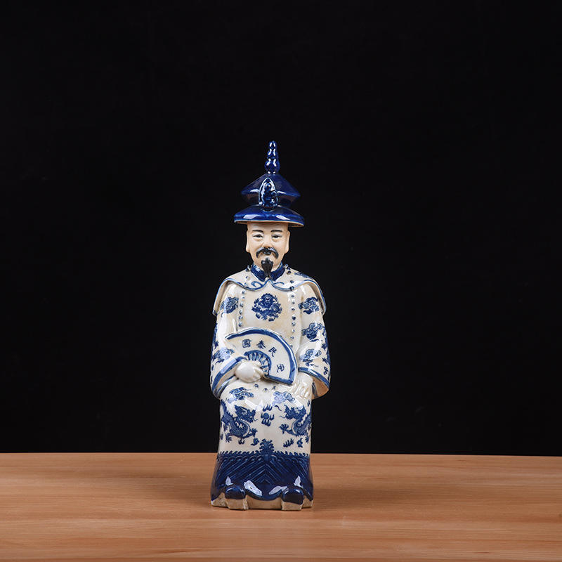 Blue and white: Male: H35cm*D12cm