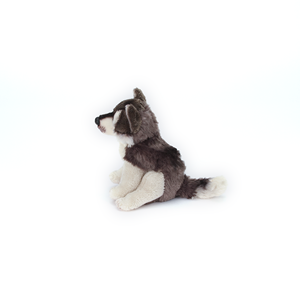 Karikatür <span class=keywords><strong>Mini</strong></span> gri Husky dolması köpek oyuncak çocuk doğum günü veya noel için OPP torba içinde güzel hayvan oyuncak-toptan - Product Image 3