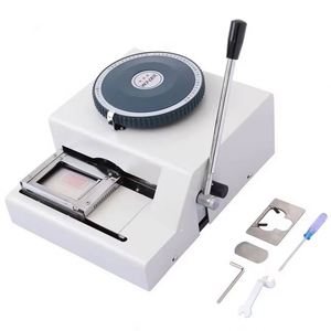 Manual <b>Dog</b> <b>Tag</b> Embossing Square Baler PVC Card Embosser Machine with Motor Core - Product Image 3