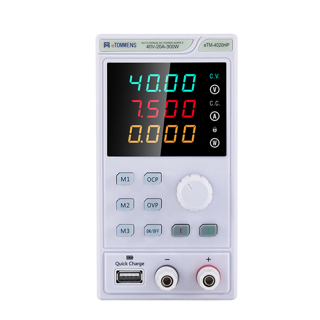 300W DC Laboratory Bench Power Supply 40V/80V/160V Adjustable Voltage Regulator 220V/110V Input 20A Max Current Fivefold