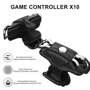 Controlador de juego móvil X10 con gatillo de 4 dedos para PUBG Sensitive Shoot Phone Game <span class=keywords><strong>Trigger</strong></span> L1 R1 Aim Keys Joystick Game Controller - Product Image 2