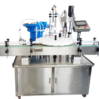 Machine intégrée de remplissage de liquide rotatif de bouchon de bouteille inférieur de disque vibrant entièrement automatique, adaptée à divers produits liquides