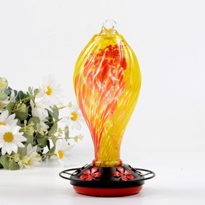 <span class=keywords><strong>Comedero</strong></span> de Vidrio Pintado a Mano para Colibríes, Bebedero Colgante para Pájaros de Exterior, Suministros para Aves de Jardín, Reutilizable, Fabricante con Stock - Product Image 3