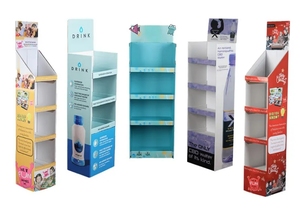 Bán buôn tùy chỉnh mẫu các tông sóng hiển thị sàn đứng <span class=keywords><strong>Pop</strong></span> Up kraft giấy Rack hiển thị - Product Image 6