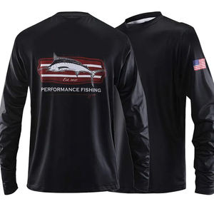 مخصص سريع الجفاف تسامي حماية فوق البنفسجية تيشيرتات للرجال Upf 50 + قمصان صيد طويلة الأكمام للبالغين - Product Image 5