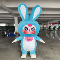 Lapin de Pâques gonflable lapin bébé trois mascotte dessin animé Costume personnalisé personnage Cosplay Halloween Fursuit