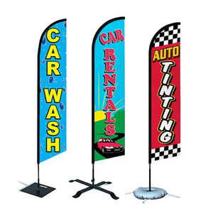 Venta de préstamos de doble cara, Servicio de Impuesto Sobre la Renta sin viento, evento de Swooper, Bandera de playa voladora al aire libre, Bandera de plumas personalizada con estaca - Product Image 1