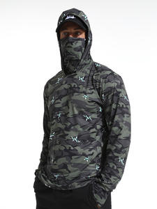 Protezione solare all'aperto UPF50 + abbigliamento da pesca in seta di ghiaccio leggero asciugatura rapida con cappuccio a maniche lunghe t-shirt - Product Image 6