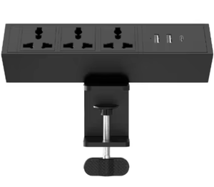 Multiprise de bureau rectangulaire réglable standard UNI avec <span class=keywords><strong>pince</strong></span> de fixation USB pour la maison, la cuisine et le bureau, max. 45 mm - Product Image 3