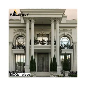 Building House Decorative Use Large Marble Roman Column Stone Granite Pillar Granite Marble Exterior House Pillars Design