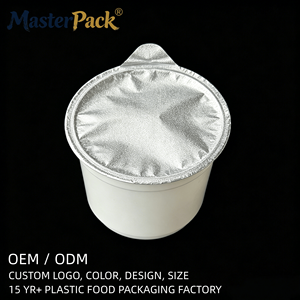 Gobelets miniatures jetables en PP de 1 oz, scellés sous film aluminium, pour crème à café individuelle, fabrication directe usine, OEM/ODM, couleur/taille personnalisées, Coffee Mate - Product Image 1