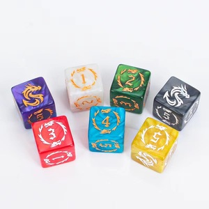 Trong Kho Biểu Tượng Tùy Chỉnh Rồng Mô Hình Đa Diện Chơi Game <span class=keywords><strong>Dice</strong></span> Set Đá Cẩm Thạch 16Mm Acrylic <span class=keywords><strong>Dice</strong></span> Set Cho Dnd RPG Mtg Vai Trò Trò Chơi - Product Image 2