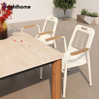 Nouveauté : Ensemble de meubles de patio en aluminium pour hôtel, ensemble de table et chaises de jardin extérieur