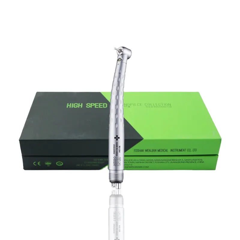 Handpiece Dental 4 Lubang Tombol Tekan Turbin Led Handpiece Dental Kecepatan Tinggi