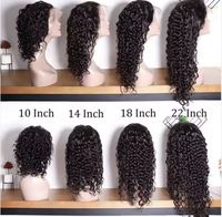Perruque brésilienne à dentelle frontale HD, longueur aux épaules, avec bandeau, cheveux tissés à la main, mélange de cheveux humains, densité 200%, 30 pouces