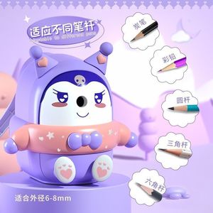Sacapuntas automático Kuromi con alimentador de lápiz manual para niños y estudiantes, modelo de plástico tipo animal 8636 - Product Image 3