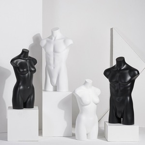 New Design Cheap Price Half Body Male <strong>Female</strong> Mannequin Doll Torso <strong>Dummy</strong> <strong>Plastic</strong> Male Mannequin for Sale - Product Image 1