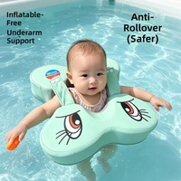 WaterDream Bouée de natation pour bébé et enfant, non gonflable, en PVC, flotteur sous les aisselles, écologique, 3-24 mois, sécurité piscine et plage, portable