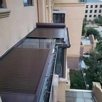 Toldo Retráctil de Diseño Moderno para Exteriores, Persiana de Aleación de Aluminio Resistente al Viento, Techo Enrollable Motorizado, Persiana para Patio Exterior