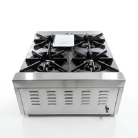 Brûleur à gaz commercial GRT-RB4, brûleur de cuisinière haute puissance pour restaurant avec support de poêle en fonte, GPL