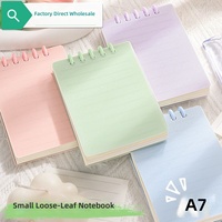 A7. Carnet à feuilles mobiles, carnet de poche mini portable épaissi de haute qualité, agenda, livre de vocabulaire anglais