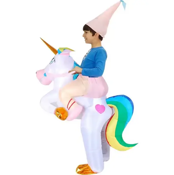 Disfraz Inflable de Montar Unicornio para Halloween, Disfraz Inflable de Caballo, Mascota