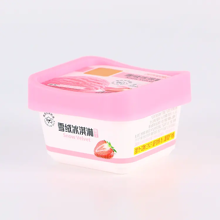 Hot Selling 100ml Customer Logo Plastic Food Container 100g, Ice cream Cup Pp Plastic Container Box For Yogurt