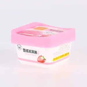 Hot Selling 100ml Customer Logo Plastic Food Container 100g Ice Cream Cup Pp Plastic Container Box For Yogurt