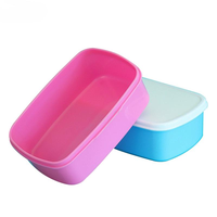 Boîte à lunch rectangulaire en plastique vierge, personnalisable par sublimation, motif dessin animé, écologique, pour enfants, usage scolaire, vente en gros