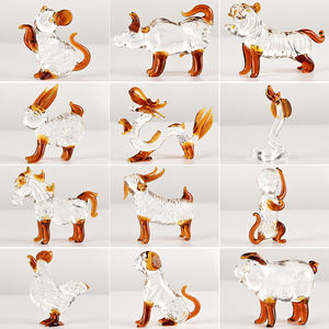 คริสตัลแวววาวงานฝีมือแก้วคริสตัล <span class=keywords><strong>K9</strong></span>รูปสัตว์แพะสัญลักษณ์จักรราศีของจีนสิบสองราศีเครื่องประดับคริสตัลของตกแต่งโต๊ะ - Product Image 2