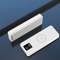 22.5W 8*18650 Batterie Power Bank Case Fast Charge Storage Box 4 IN 1 Cables Dual USB Type C Micro USB Fast souding free kit