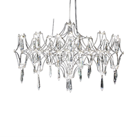 Lustre gypsophile de Style français Cube de lumière moderne salon chambre modèle chambre Villa lustre en cristal artistique