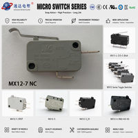 Micro-interrupteur haute performance SUDA MX12-7, 3 positions SPDT, 16A 250V, 50 000 cycles, contacts argentés, IP40, température de fonctionnement -25~85°C