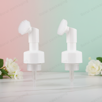 Flacon pompe distributeur de savon moussant 100ml 120ml 150ml 200ml avec brosse en silicone pour lotion, perruques, soins de la peau, sérum et shampoing