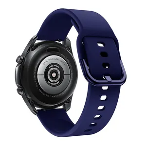 Tali Jam Tangan Karet Silikon Lunak, Tali Jam Tangan untuk Samsung Galaxy 3 41Mm 45Mm Aktif 2 Gear S2 S3, Tali Silikon Jam Tangan